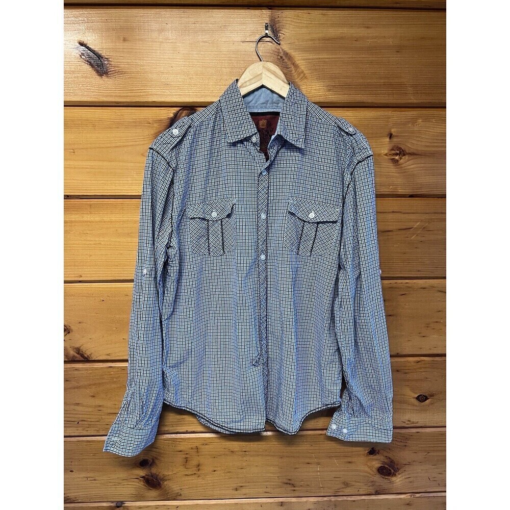 Drill Clothing Co Plaid Shirt  Size M Organic Cotton Button Down Long Sleeve